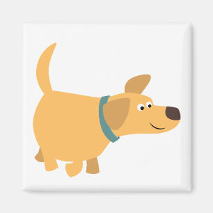 Carton mignon Magnet Labrador Jaune