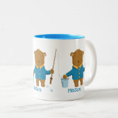 Carton mignon Pêche Ours Brown Kid Mug (Devant droit)