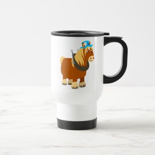 Carton mignon Trait Breton Horse Commuter Mug (Droite)