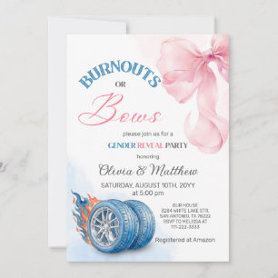 Carton ou ruban Invitation à une fête de révélatio
