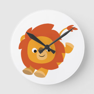 Carton Perky Cute Lion Horloge murale