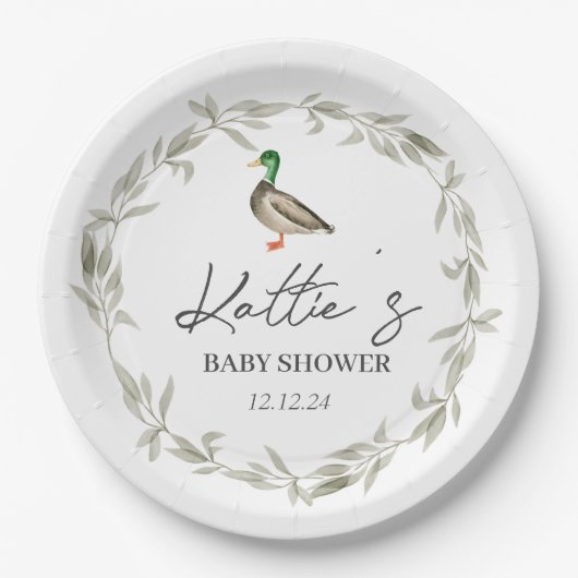 Carton Plaque en papier canard, assiettes de colvert. (Devant)