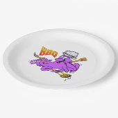 Carton Poussière Octopus BBQ. Assiettes en Papier. (Angle)