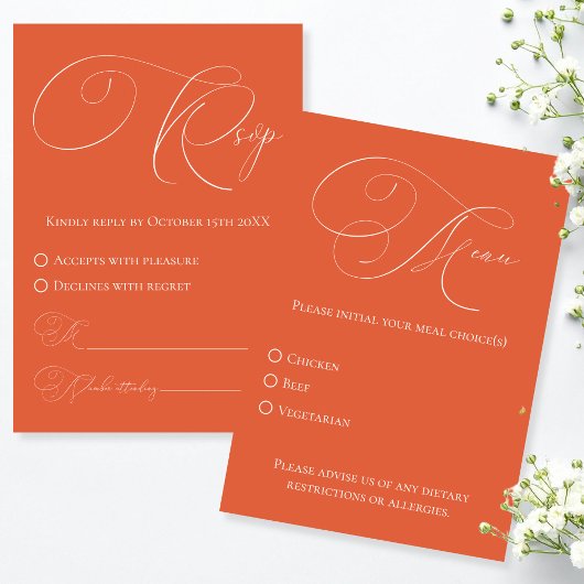 Carton-réponse avec choix de menu pour Verona Suns