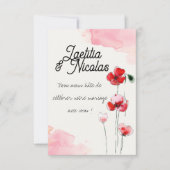 Carton Réponse "Coquelicots" (Devant)