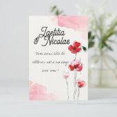 Carton Réponse "Coquelicots" (Debout devant)