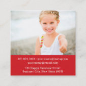 Carton Rhinoceros Profil d'enfant Carte d'appel ph (Dos)