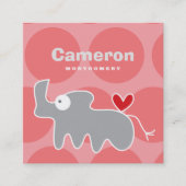 Carton Rhinoceros Profil d'enfant Carte d'appel ph (Devant)