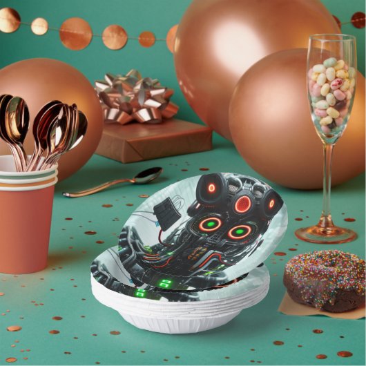 Carton Robot 5 bols en papier (Multi)