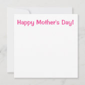 Carton rose Bleeding Carte Fleur Fête des Mères (Dos)