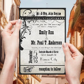 Cartons de billet funky noir pour invitations de m