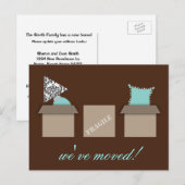 Cartons de déménagement élégants Carte postale d'a (Devant / Derrière)