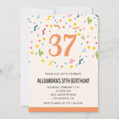 Cartons de invitations simples pour 37e anniversai (Devant)