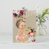 Cartons de mason en jute pour invitations à une ba (Debout devant)