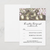 cartons de réponse de mariage toile de jute guilla (Devant / Derrière)