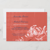 Cartons de Save the Date de Mariage aux Chrysanthè (Dos)