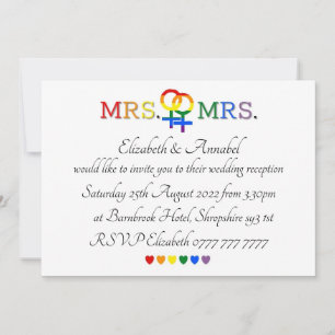 Cartons d'invitation - Faire-part de mariage Mme &
