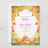 Cartons d'invitation Haldi comme invitations Holud (Devant)