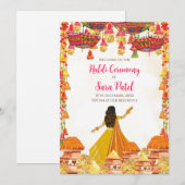 Cartons d'invitation Haldi & invitations Haldi Mar (Devant / Derrière)