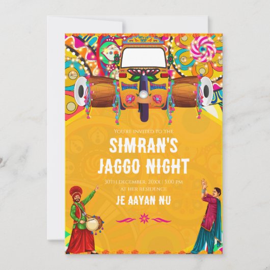 Cartons d'invitation Jaggo & invitations numérique (Devant)