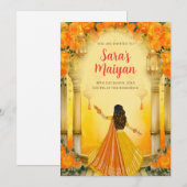 Cartons d'invitation Maiyan & invitations Haldi nu (Devant / Derrière)