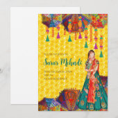 Cartons d'invitation Mehndi & Invitation Soirée He (Devant / Derrière)