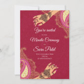 Cartons d'invitation Mendhi & invitations Mehendi (Devant)