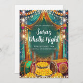 Cartons d'invitation musulmans Dholki & invitation (Devant / Derrière)