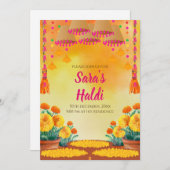 Cartons d'invitation numériques Haldi & invitation (Devant / Derrière)