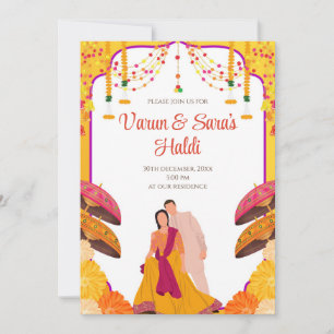 Cartons d'invitation numériques Haldi & Invitation