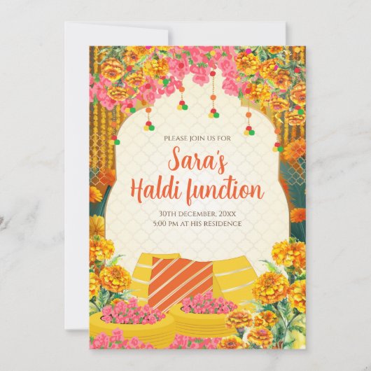Cartons d'invitation numériques Haldi invitations  (Devant)