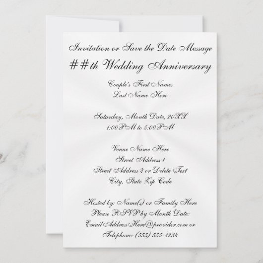 Cartons d'invitation ou faire-part pour un anniver (Dos)