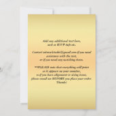 Cartons Ornés Noirs et Dorés Invitation 50e Annive (Dos)