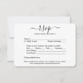 Cartons Réponse 1 Option de repas photo Demande de chanson de mari (Devant)