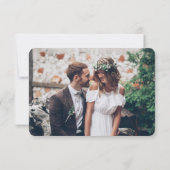 Cartons Réponse 1 Options de repas photo Simple Moderne Mariage mi (Dos)