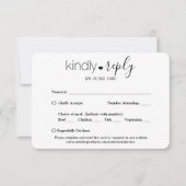 Cartons Réponse 1 Options de repas photo Simple moderne minimalist (Devant)