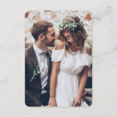 Cartons Réponse 1 QR Code Mariage Site Web Elégant boîtier photo (Dos)