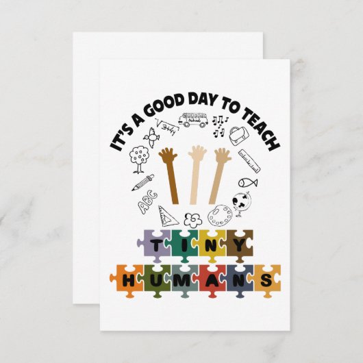 Cartons Réponse 2/4, C'est un bon jour pour apprendre de minuscule (Devant / Derrière)