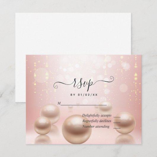 Cartons Réponse 30e anniversaire de mariage perle (Devant / Derrière)