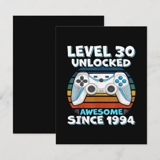 Cartons Réponse 30e anniversaire Homme femme 30 ans 1994 (Devant / Derrière)