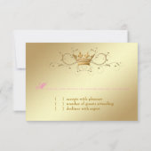 Cartons Réponse 311 Ciao Bella Golden Divine Rose Baby Shower (Dos)