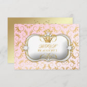 Cartons Réponse 311 Ciao Bella Golden Divine Rose Baby Shower (Devant / Derrière)