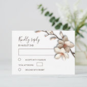 Cartons Réponse 3D Ivory Magnolia Simple Wedding (Debout devant)