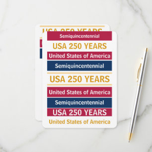 Cartons Réponse 4 juillet 2026 USA 250 Ans Semiquincentenaire 