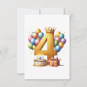 Cartons Réponse 4ème anniversaire doré
