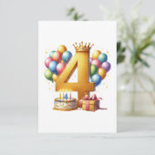 Cartons Réponse 4ème anniversaire doré (Debout devant)