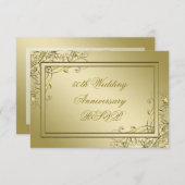 Cartons Réponse 50e anniversaire du Mariage de l'or (Devant / Derrière)