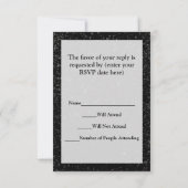 Cartons Réponse 50e anniversaire, Elegant Black Gold Glam (Dos)