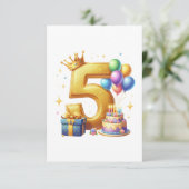 Cartons Réponse 5ème anniversaire doré (Debout devant)
