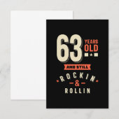 Cartons Réponse 63 ans et toujours Roclin & rollin (Devant / Derrière)